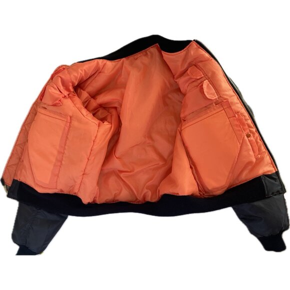 Rothco MA-1 Flight Reversible Bomber Jacket Men’s Black XXL Flag USA - Picture 6 of 10